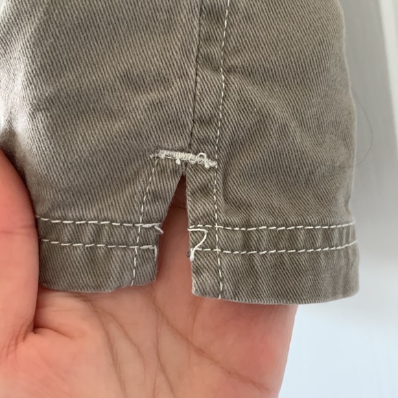 AMERICAN EAGLE Olive Green 100% Cotton Drawstring 3.5” Inseam Shorts Size 4 - Picture 15 of 16